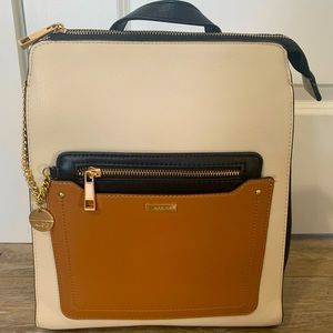 Aldo Cream/Black/Cognac Medium Backpack